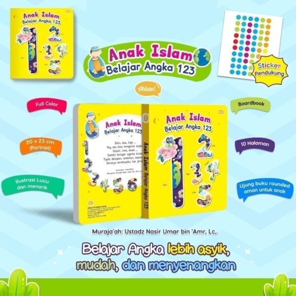 Anak Islam Belajar Angka 123 Boardbook Ahlan