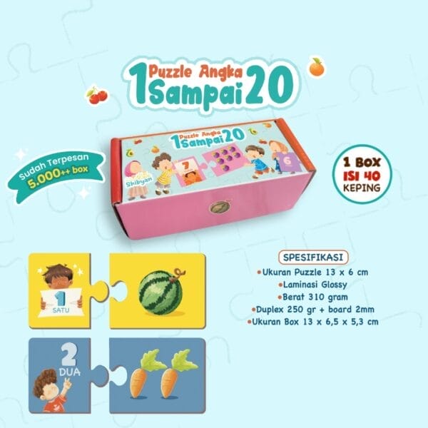 PUZZLE ANGKA 1 SAMPAI 20 BATCH 2 LITTLE SHIBYAN
