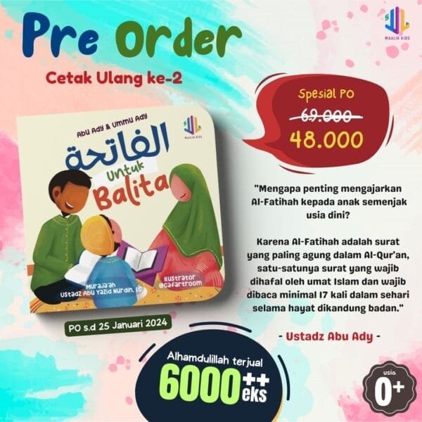 Al Fatihah untuk Balita Cetakan 2 Maalik Kids