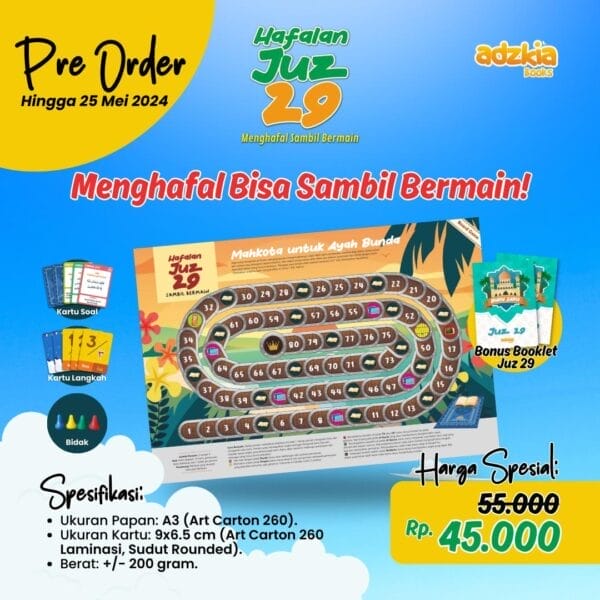 Board Game Langkah Murajaah Juz 29 Adzkia