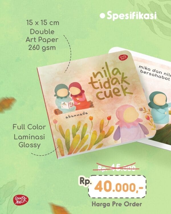 Boardbook anak Nila Tidak Cuek Sawo Kecik