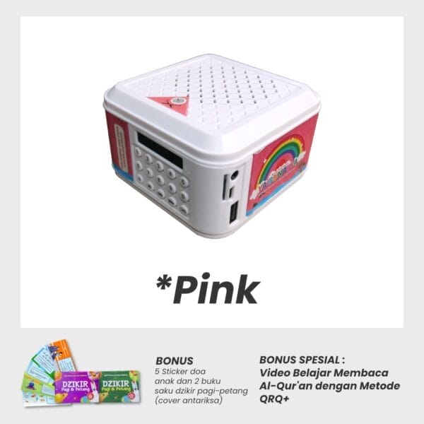 Speaker Murottal Anak Ya Bunayya Bonus Sticker Pink