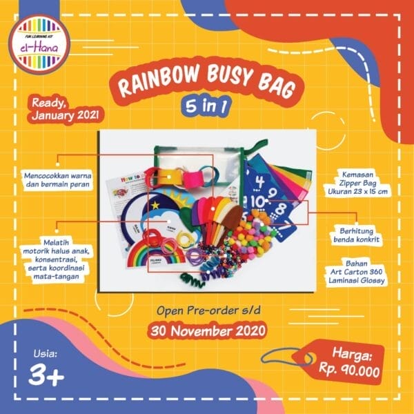 Rainbow Busy Bag 5in1 El Hana